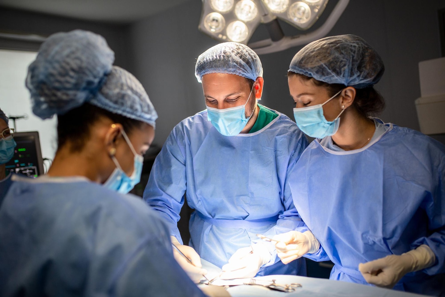 Surgical team in operating theatre
