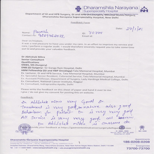 Patient review screenshot